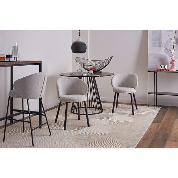 Полубарный стул Comfy, 67 см, молочная рогожка