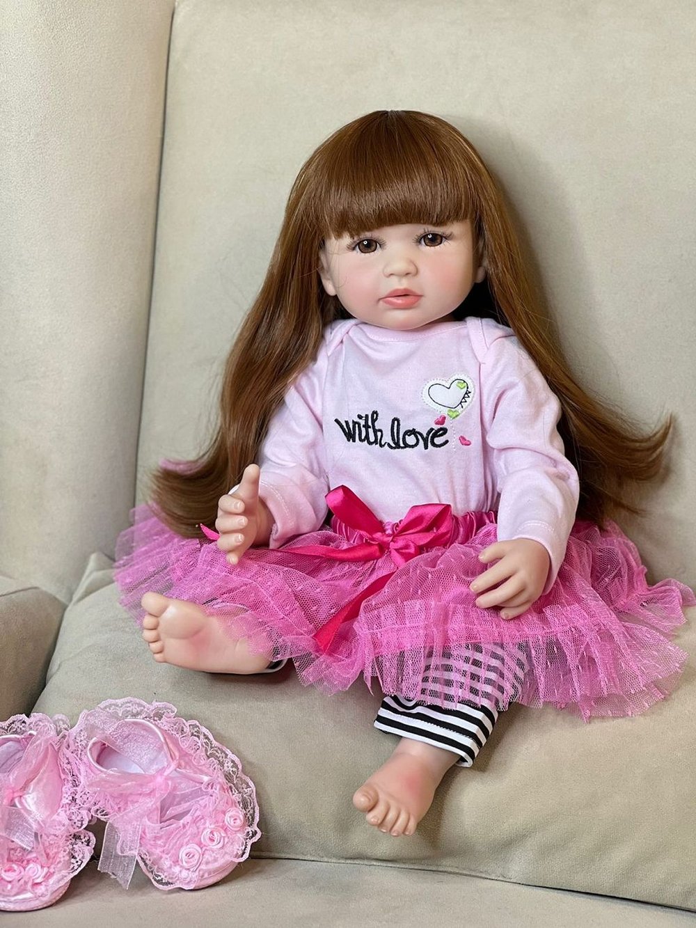 Кукла Реборн виниловая 55см в пакете (FA-320)