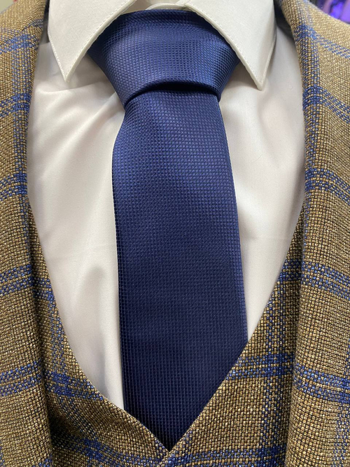 Галстук синий узкий