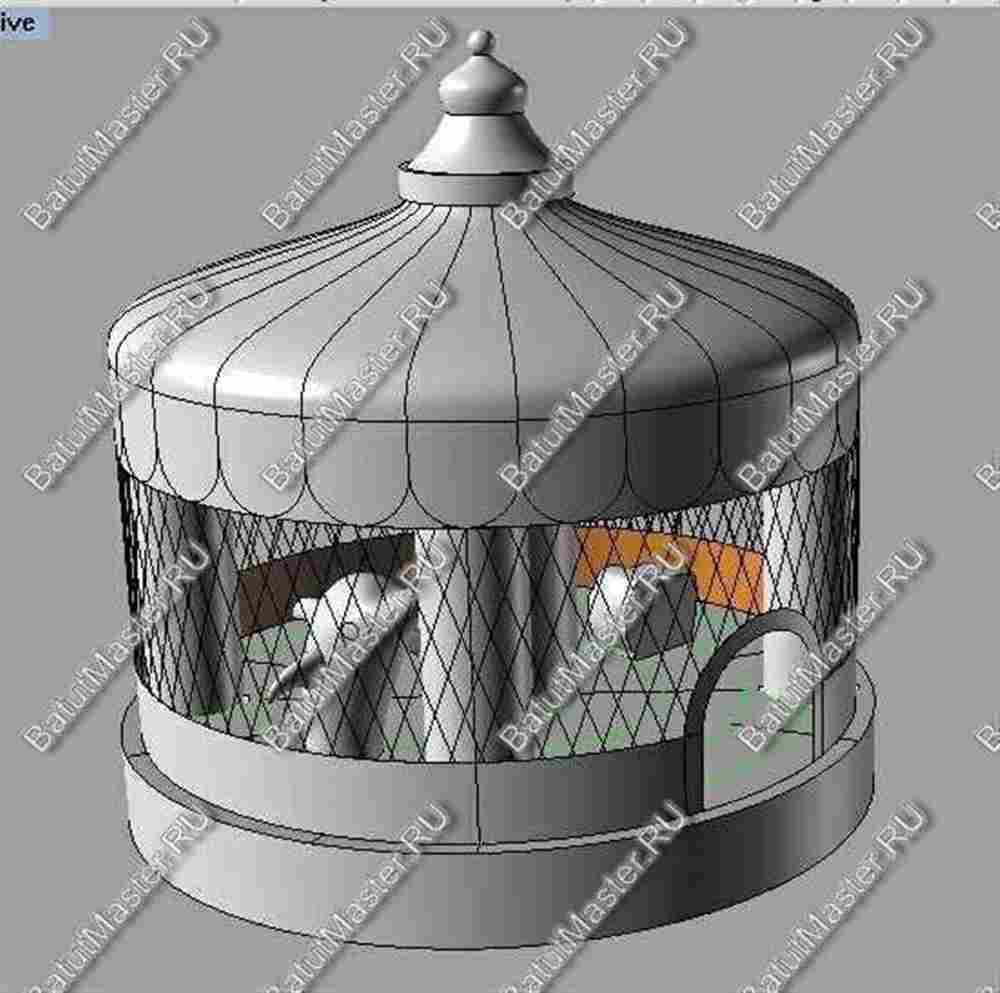 Детский надувной батут "Шатёр цирка" 5*5*4 м