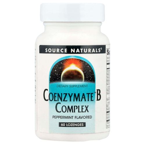 Source Naturals, комплекс Coenzymate™ B, со вкусом перечной мяты, 60 пастилок