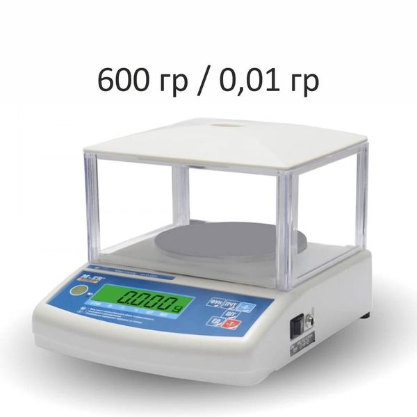 Весы лабораторные/аналитические Mertech M-ER 122АCFJR-600.01 Accurate, 600гр, 0,01гр, Ø123 мм, с поверкой, высокоточные