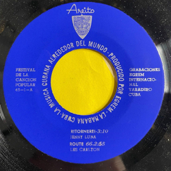 Винтажная виниловая пластинка LP Festival De la Cancion Popular Varadero,Cuba Vol. 1 (Cuba Куба 1966) 7 дюймов, 45 RPM, Single