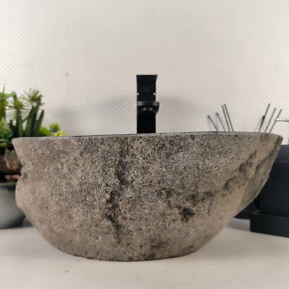 Раковина из речного камня RS-64986 38*33*15 0855
