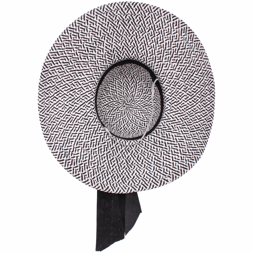 Шляпа женская с широкими полями «TiraMiSu- Шантика», черный, р58, ширина полей 11см