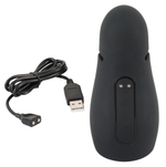 Черный силиконовый вибромастурбатор с нагревом Masturbator with 2 Functions