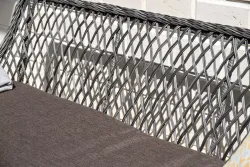 "Латте" диван двухместный из искусственного ротанга, цвет графит