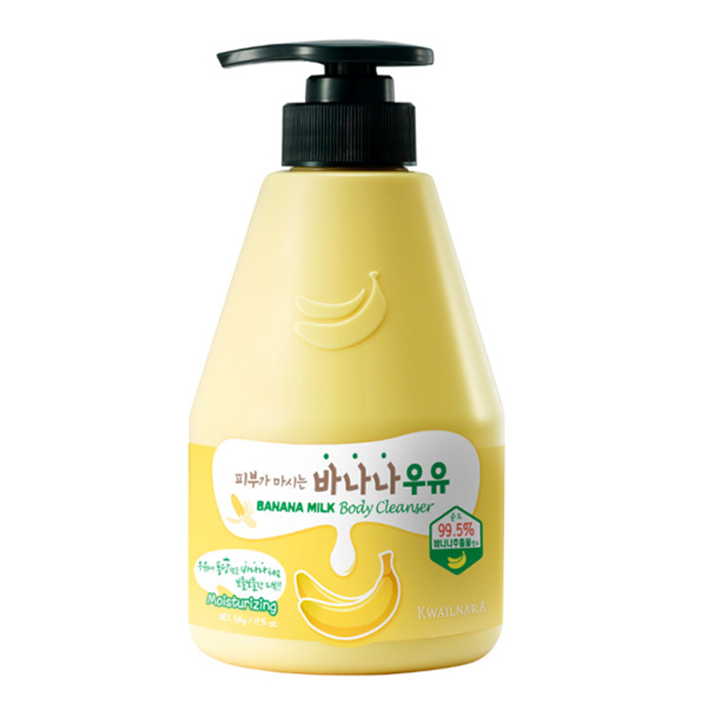Питательный гель для душа Банановое молоко Banana Milk Body Cleanser Kwailnara 560г