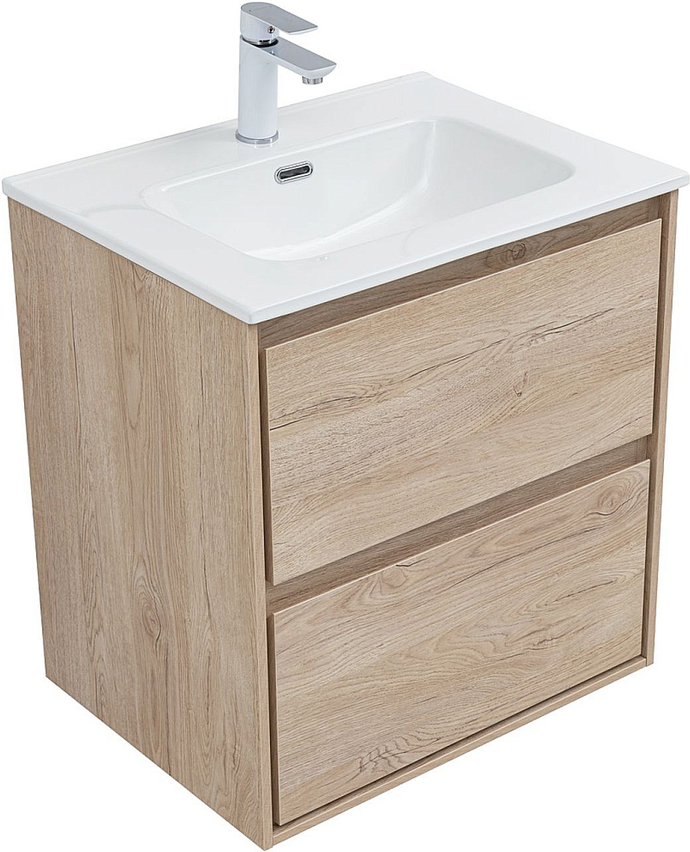 Тумба с раковиной Aquanet Милан 336382/330429 60 дуб светлый