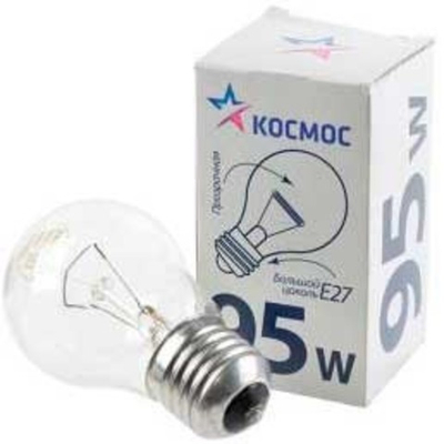 Лампа накаливания 95W "Космос" 10шт прозрачная