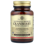 Solgar, Натуральная клюква с витамином С, 60 растительных капсул