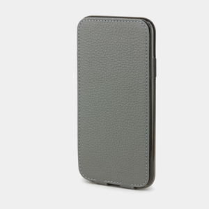 Чехол для iPhone XR из натуральной кожи теленка, стального цвета