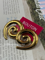 Серьги золотистые "Спираль"