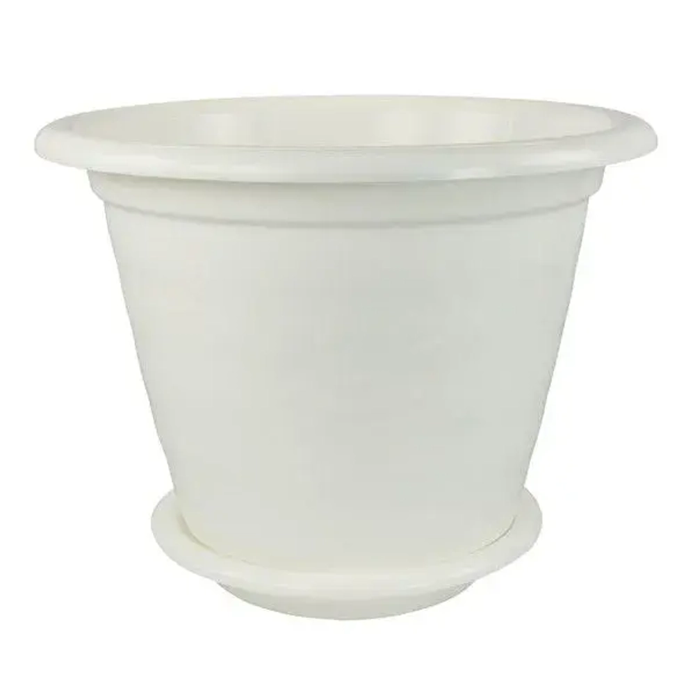 Горшок цв. Виола 10л. с под. (белый) (комплект 10 шт)
