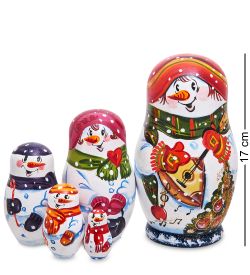 Народные промыслы МР-13/ 6-I Матрешка 5м «Снеговик»