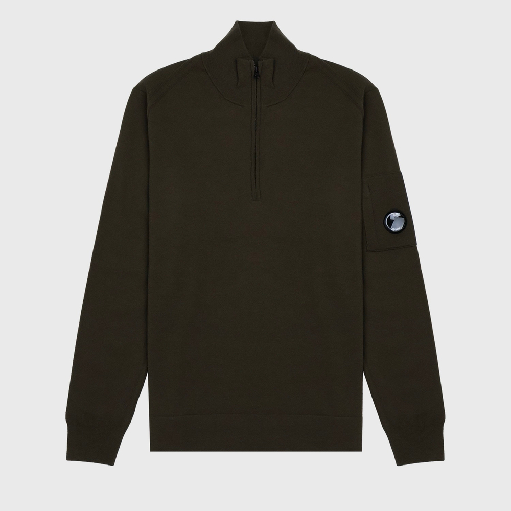Свитер C.P. Company 1/4 Zip Dark Green