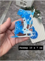 Набор новогодних елочных игрушек шар, шишка, коньки