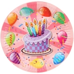 Тарелка бумажная 18 см в наборе 10 шт «Тортик»