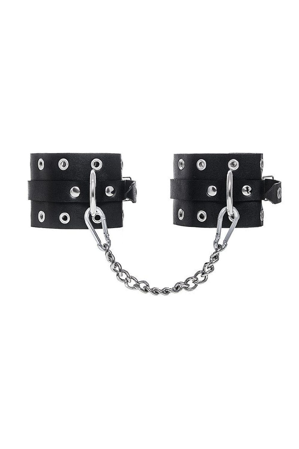 Черные однослойные оковы с люверсами