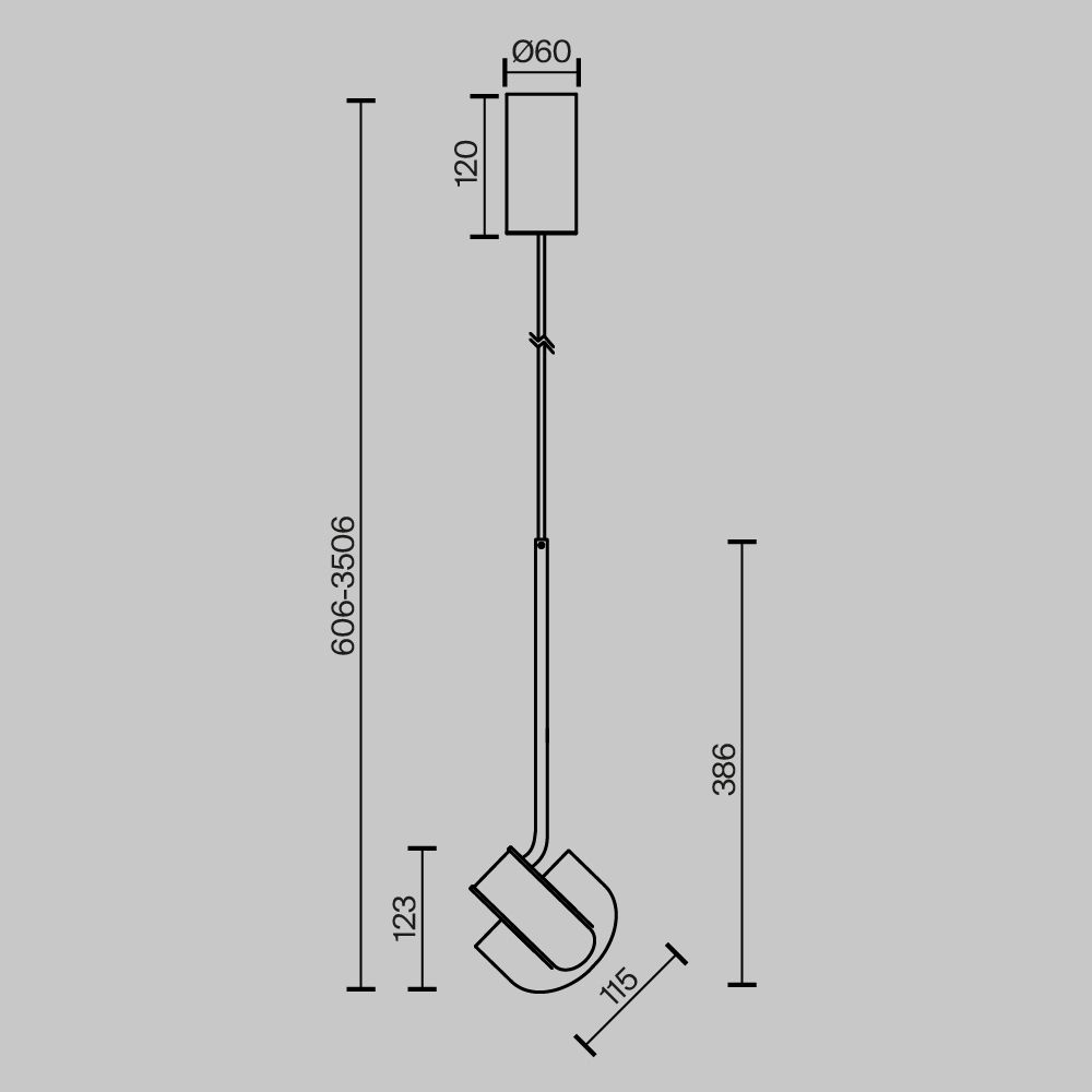 Светильник подвесной Maytoni   MOD459PL-L7BSK
