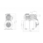 Насосная станция Джамбо 60/35 Ч-24 (2.0) (бак 24 л, 0,62 кВт, 60 л/мин, напор 35 м) ДЖИЛЕКС