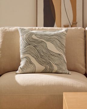 Чехол для подушки Ondara с зеленым графическим узором 50 x 50 см