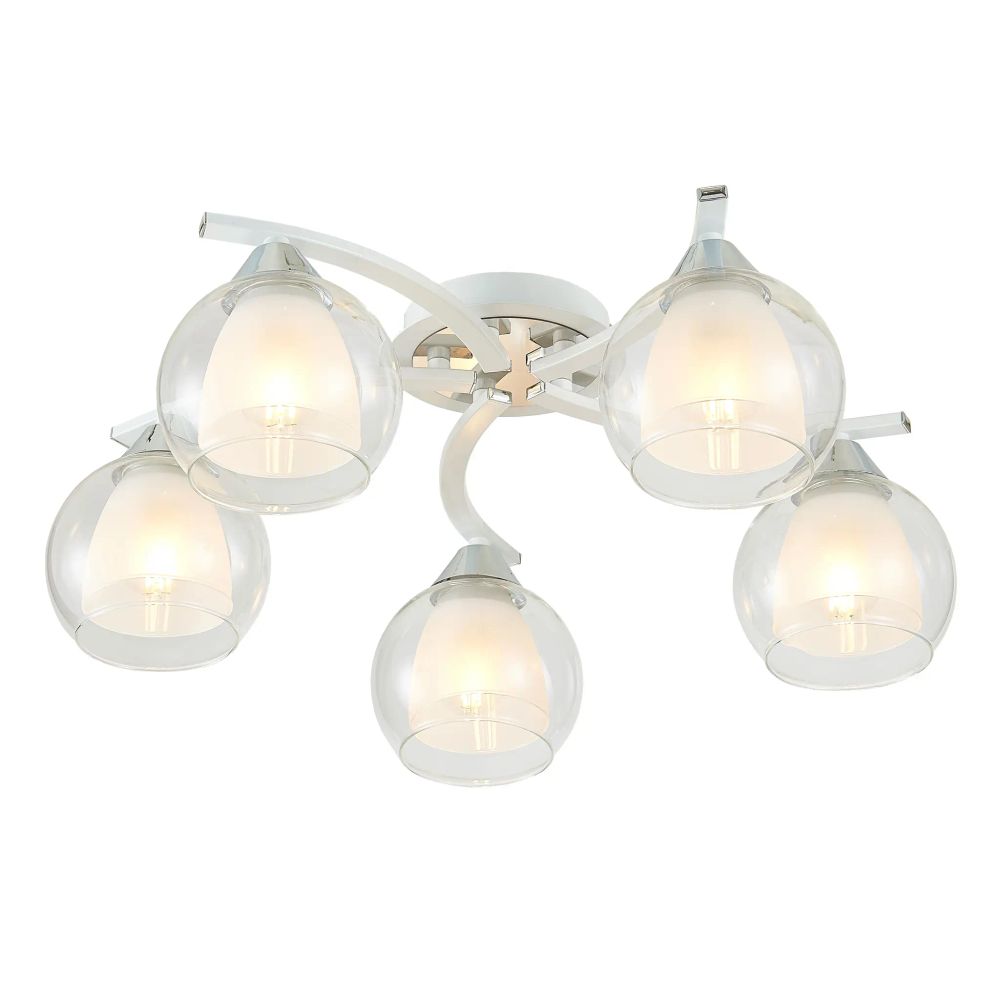 Citilux Кристи CL152150 Люстра потолочная Белая Хром