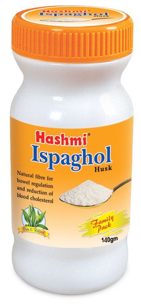 Hashmi Шелуха семян подорожника Ispagol Псиллиум, пластиковая банка 140 г