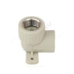 Угольник PP-R комбинированный серый Дн 25х3/4" ВР с креплением VALFEX 10120125Г