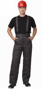 Костюм Темно-серый с серым зимний: куртка брюки