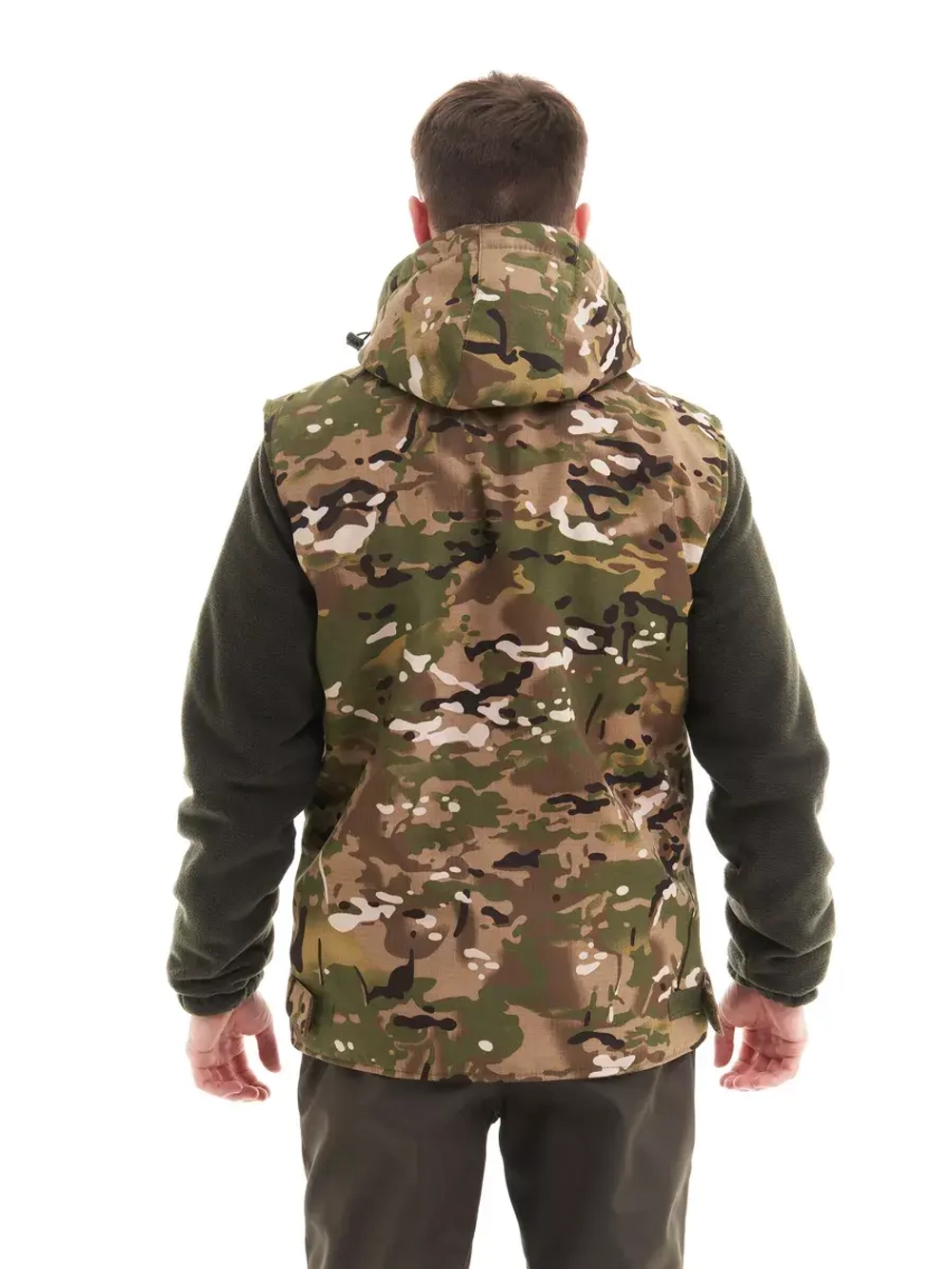 Жилет тактический утепленный камуфляжный на флисе мультикам