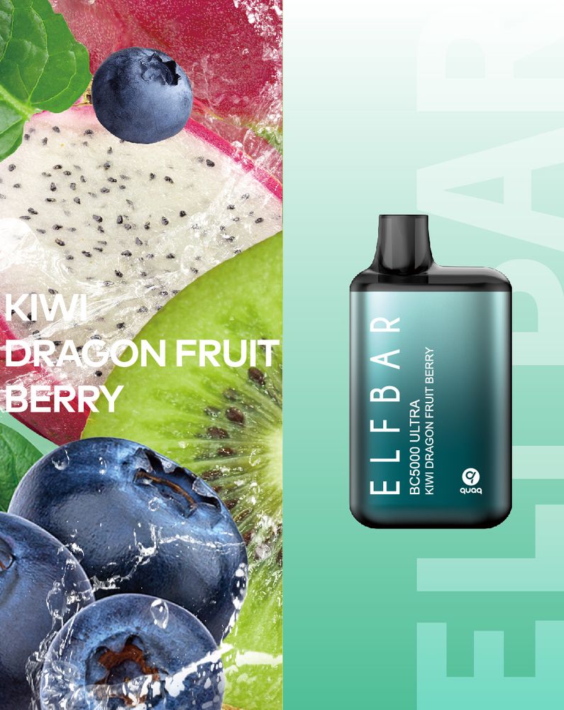 Elf Bar BC5000 ULTRA - Kiwi Dragon Fruit Berry (5% nic)