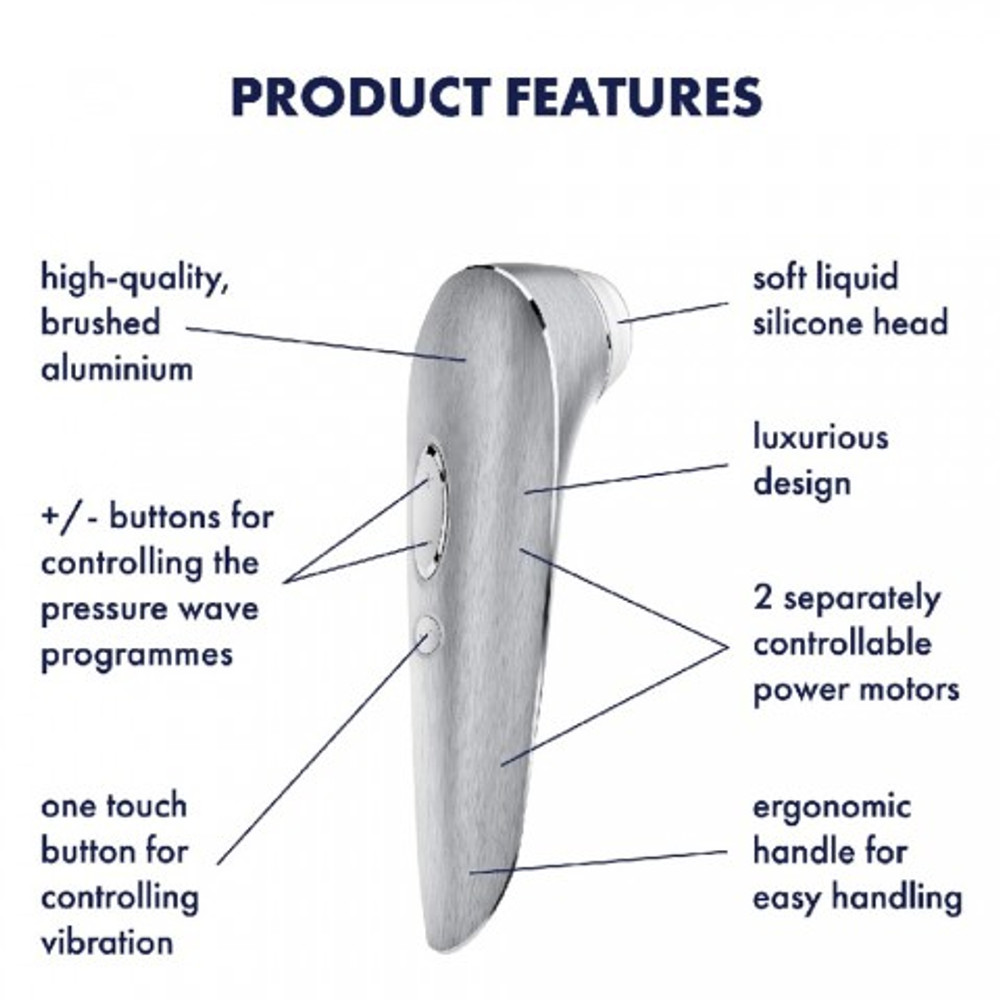 Алюминиевый клиторальный стимулятор Satisfyer High Fashion