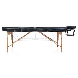 Массажный складной стол Mizomed Premium Oval 3 крем,чёрный