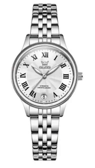 Часы наручные кварцевые OLEVS на металлическом браслете, серебристый W9530-01