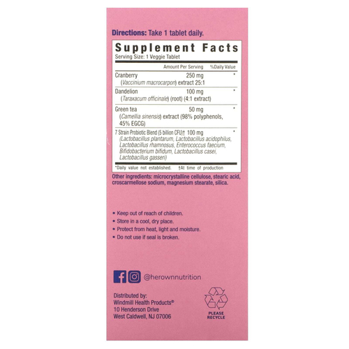 Her Own, UTI, 30 растительных таблеток