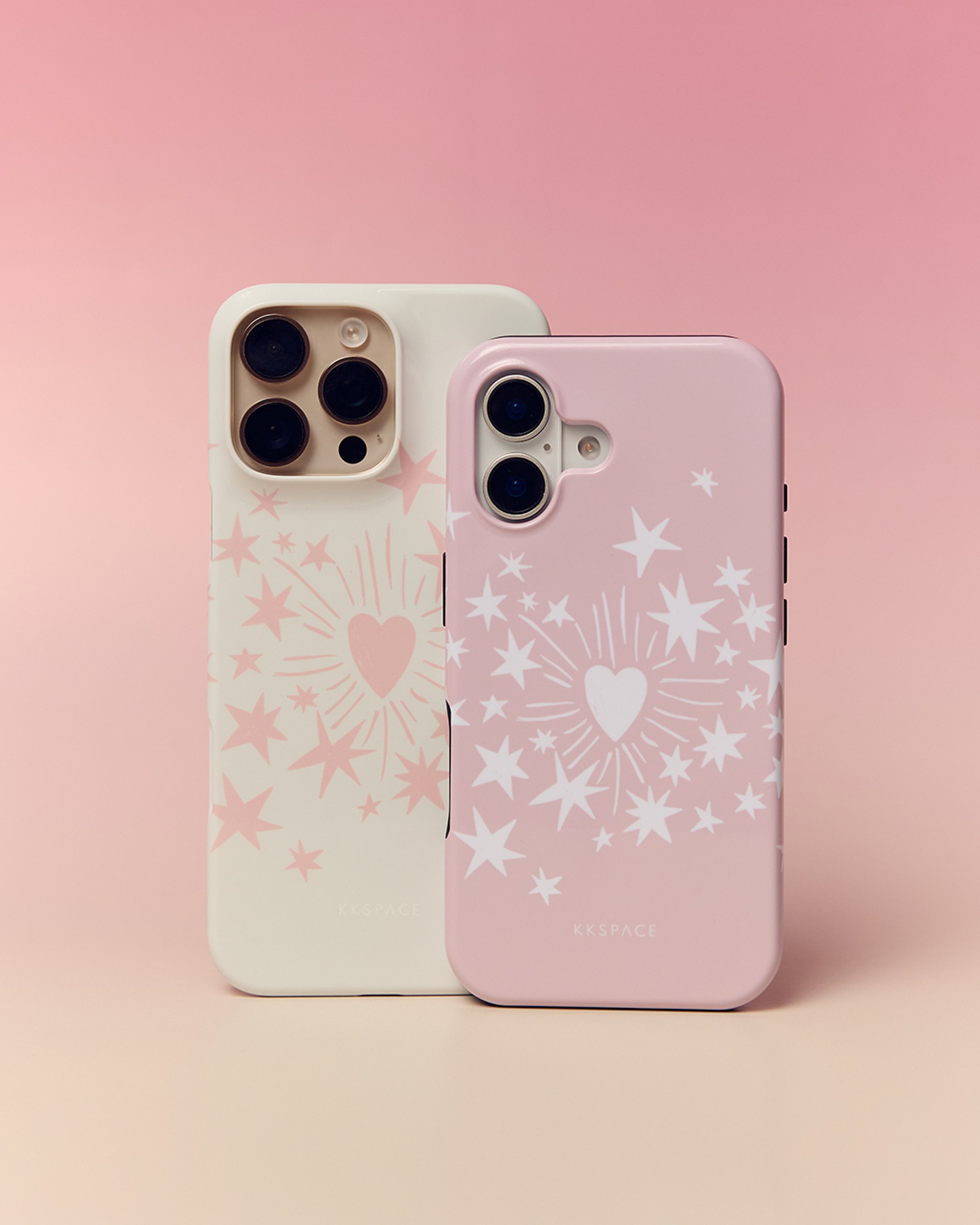 Чехол STARS ALIGNED (белый+розовый) для iPhone