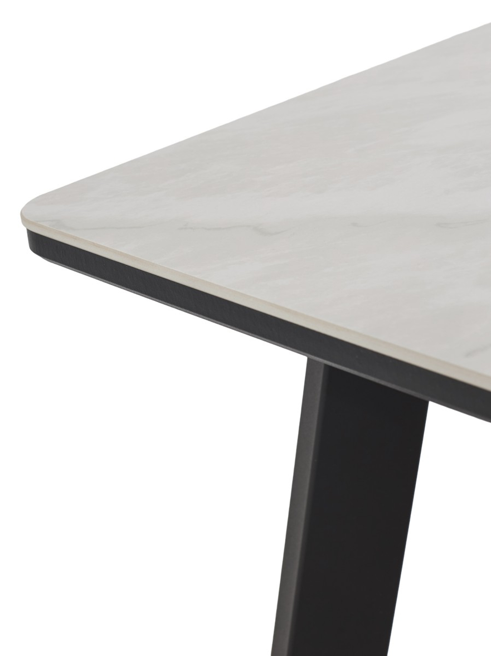 Стол ТИК ТАК 120 ОНИКС, керамика / Черный каркас М-City