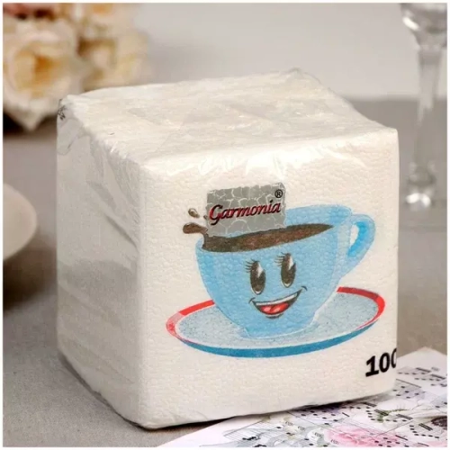 Бумажные салфетки "Гармония Цвета" (кофе) 100шт