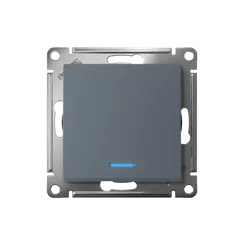 Переключатель проходной 1-кл. СП AtlasDesign 10А IP20 (сх. 6а) 10AX с подсветкой механизм грифель SE ATN000763