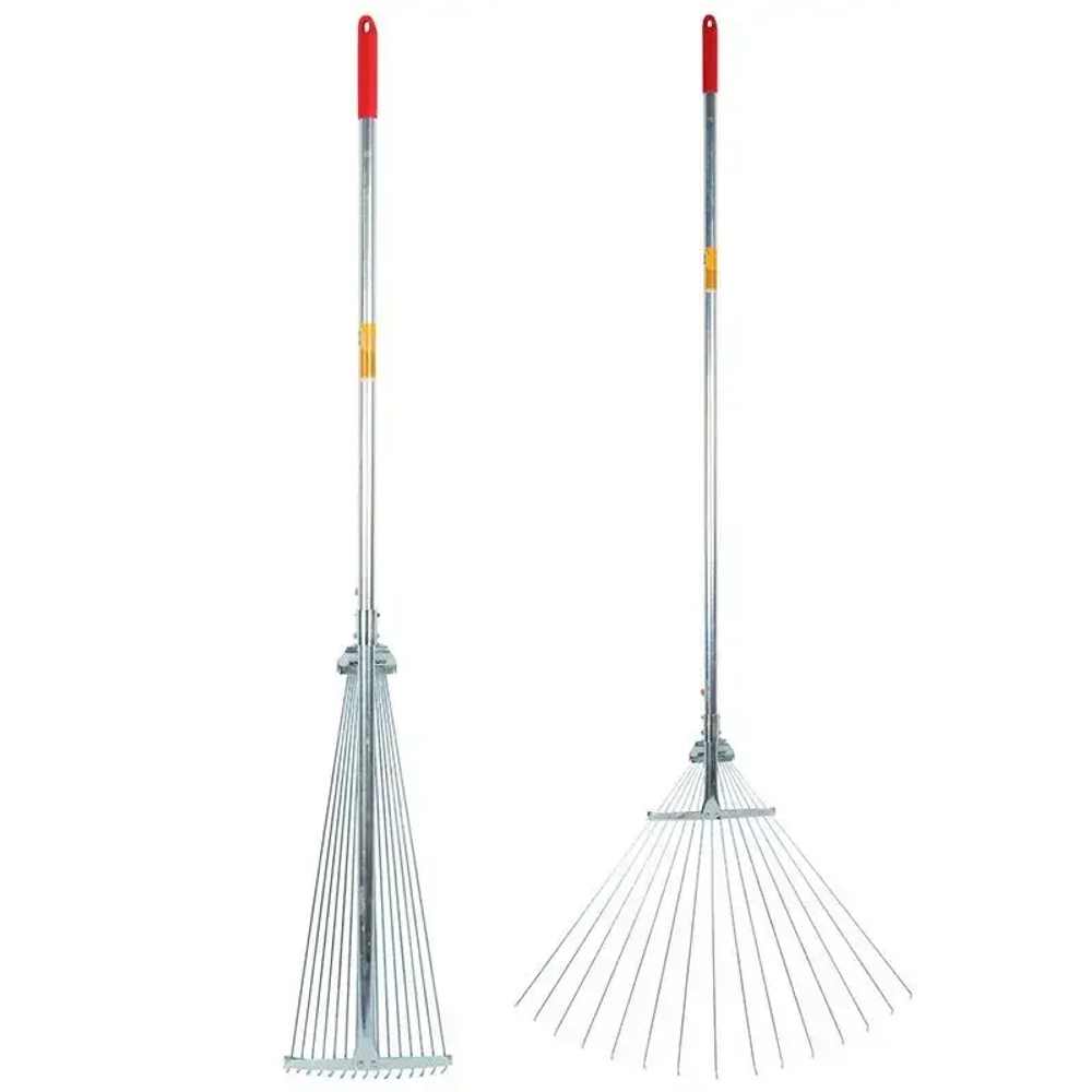 Грабли веерн.раздвижн. PARK HG1191 (прутковые,15-зуб.,с чер.)