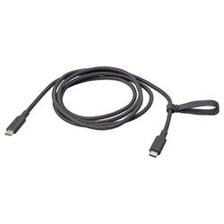IKEA RUNDHULT  (ИКЕА РУНДХУЛТ)  -  USB-C - USB-C, темно-серый, 1,5 м/100 Вт