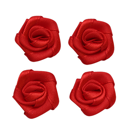 К-9081 Цветок пришивной 1,9см, цв.красный