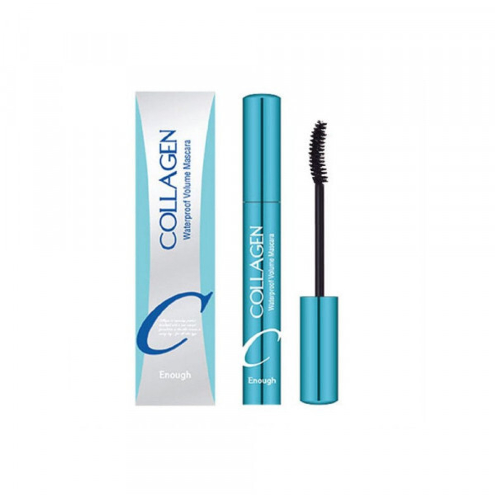 Водостойкая тушь для ресниц ЧЕРНАЯ/ОБЪЕМ Collagen Waterproof Volume Mascara, 9 мл.