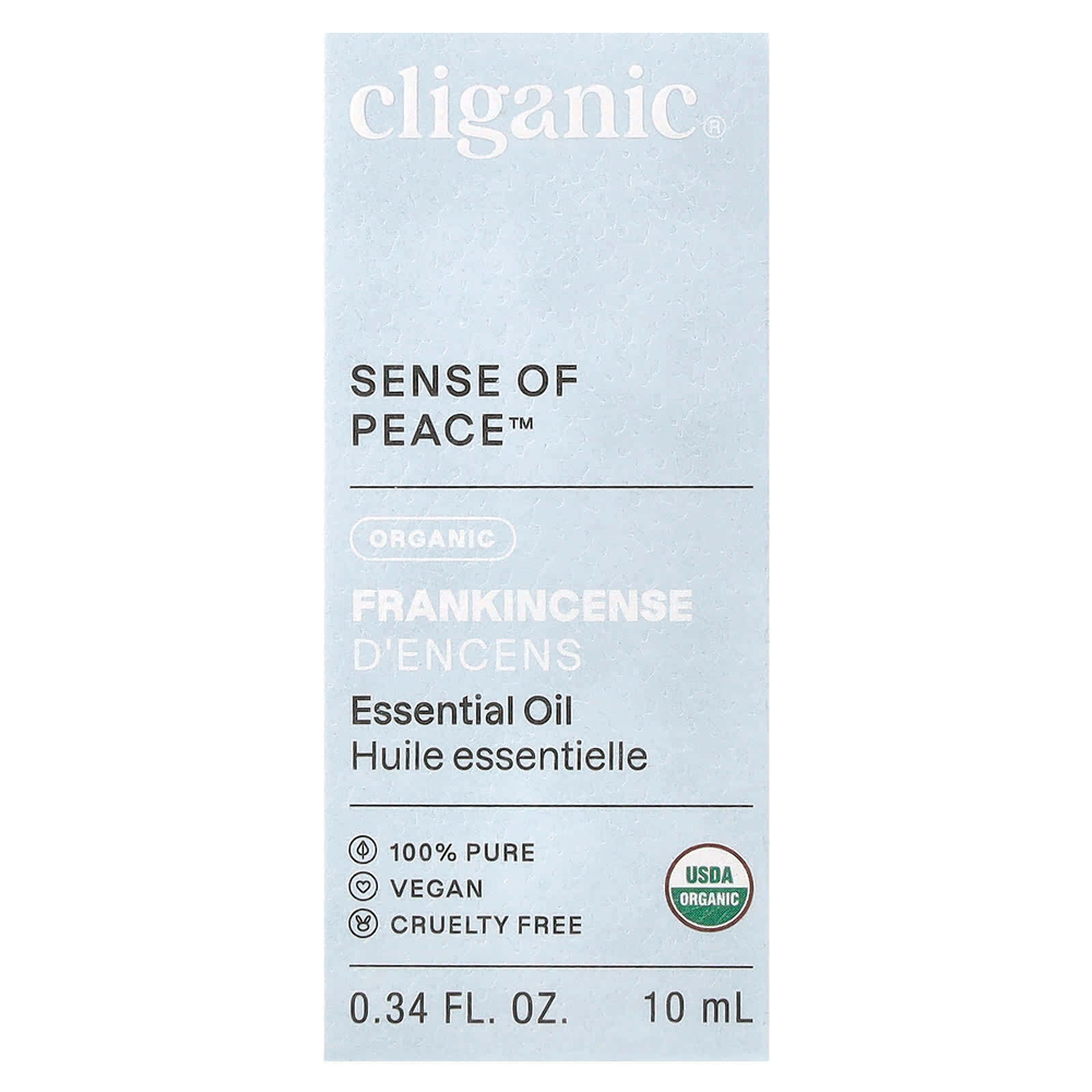 Cliganic, Sense of Peace ™, органическое эфирное масло ладана, 10 мл (0,34 жидк. Унции)