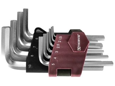 HKS10S Набор ключей торцевых шестигранных коротких, H1.5-H10, 10 предметов