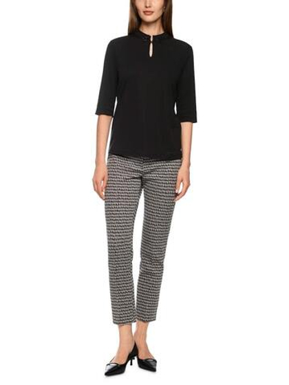 Marc Cain Футболка цветочной аппликацией на вырезе