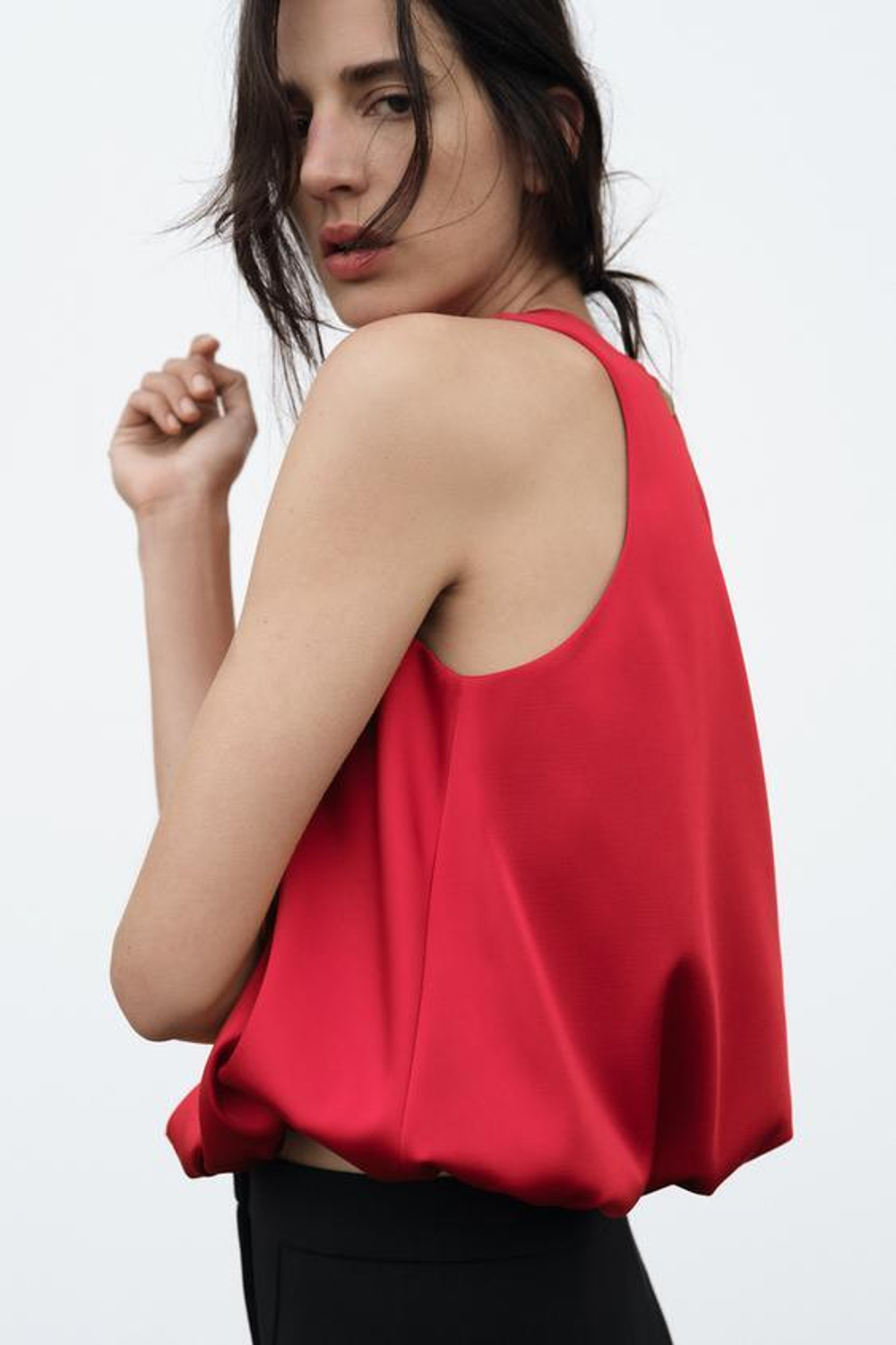 ZARA ТОП БЕЗ РУКАВОВ, КРАСНЫЙ