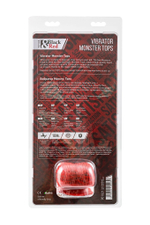 Силиконовый вибратор Monster Tops - 27 см. (Цвет: красный с черным)