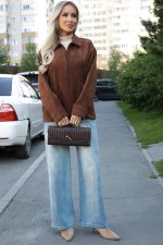 Жакет вельветовый Реджина (коричневый) Б14563-9М LT Collection